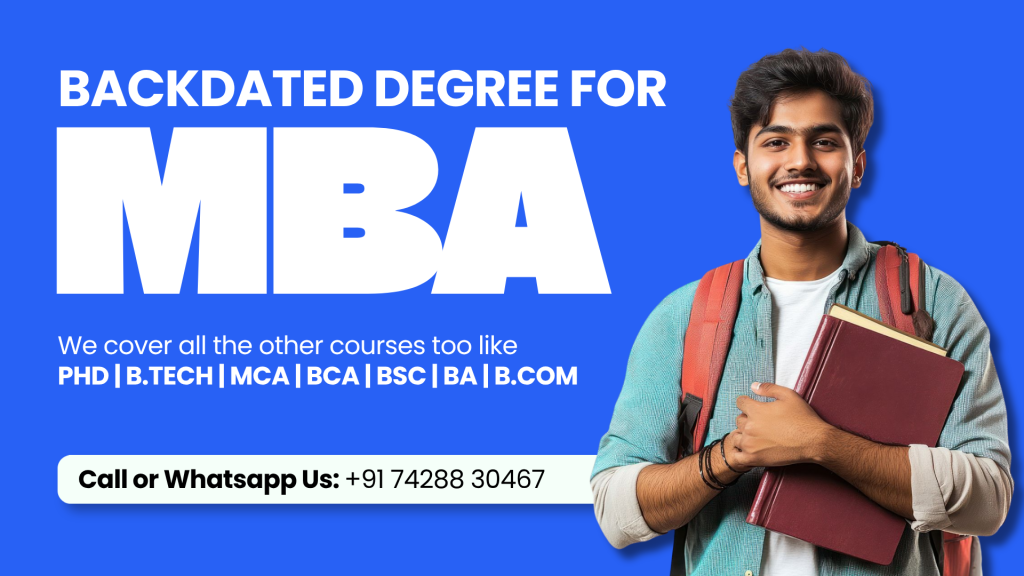 Get Genuine Backdated MBA Degree